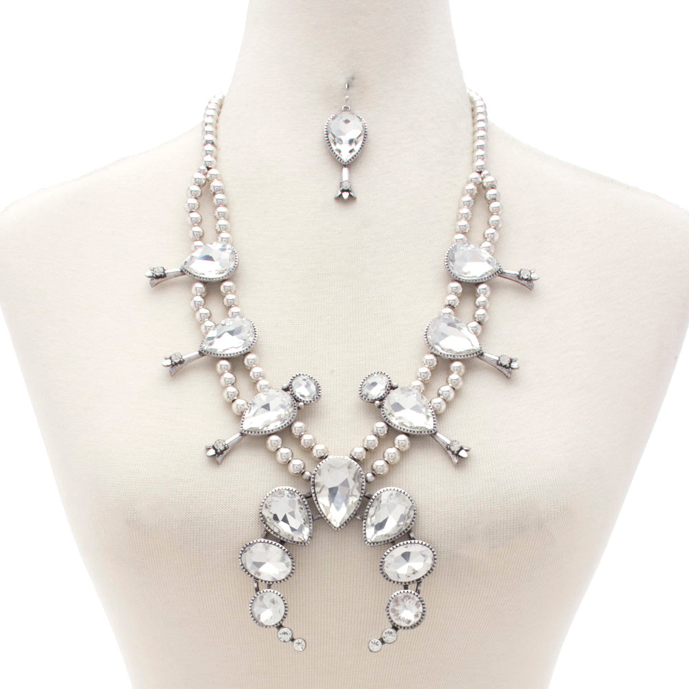 Western Crystal Horse Shoe- Necklace