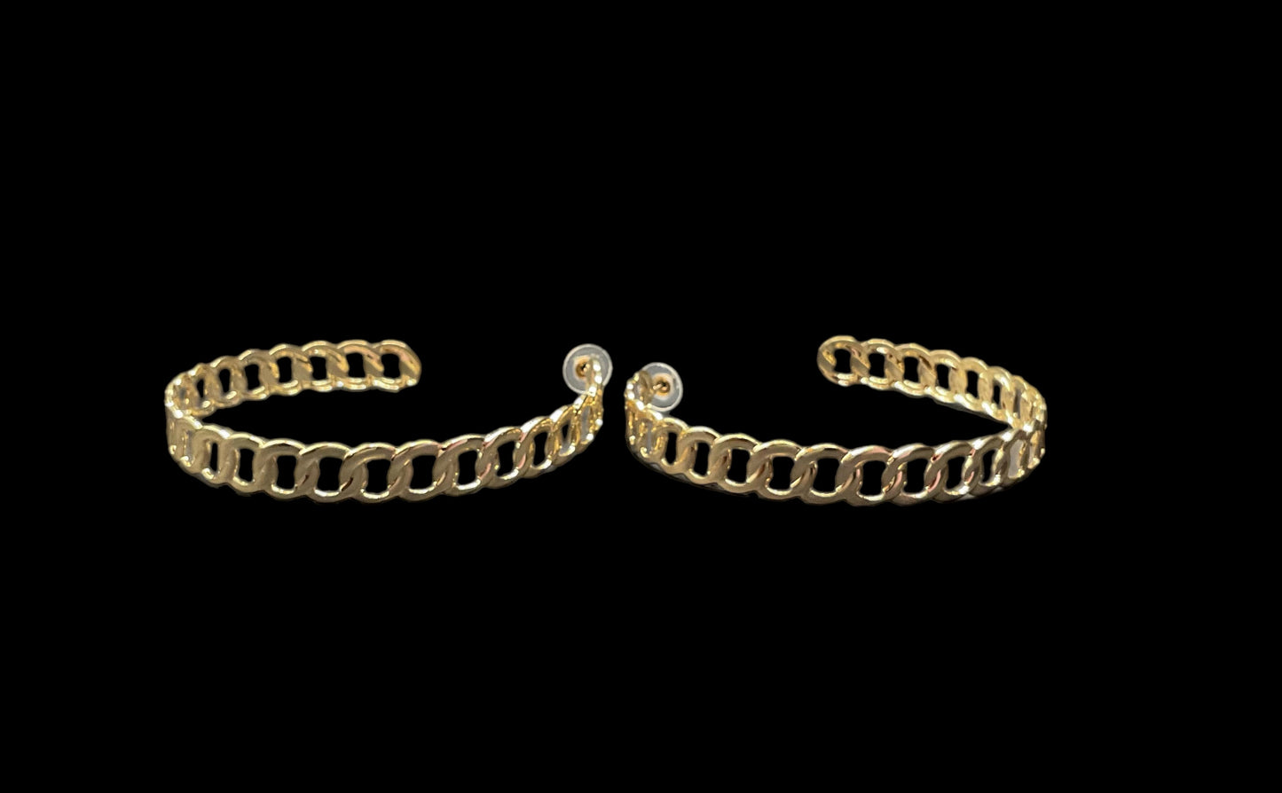 Linked Rope hoop earrings