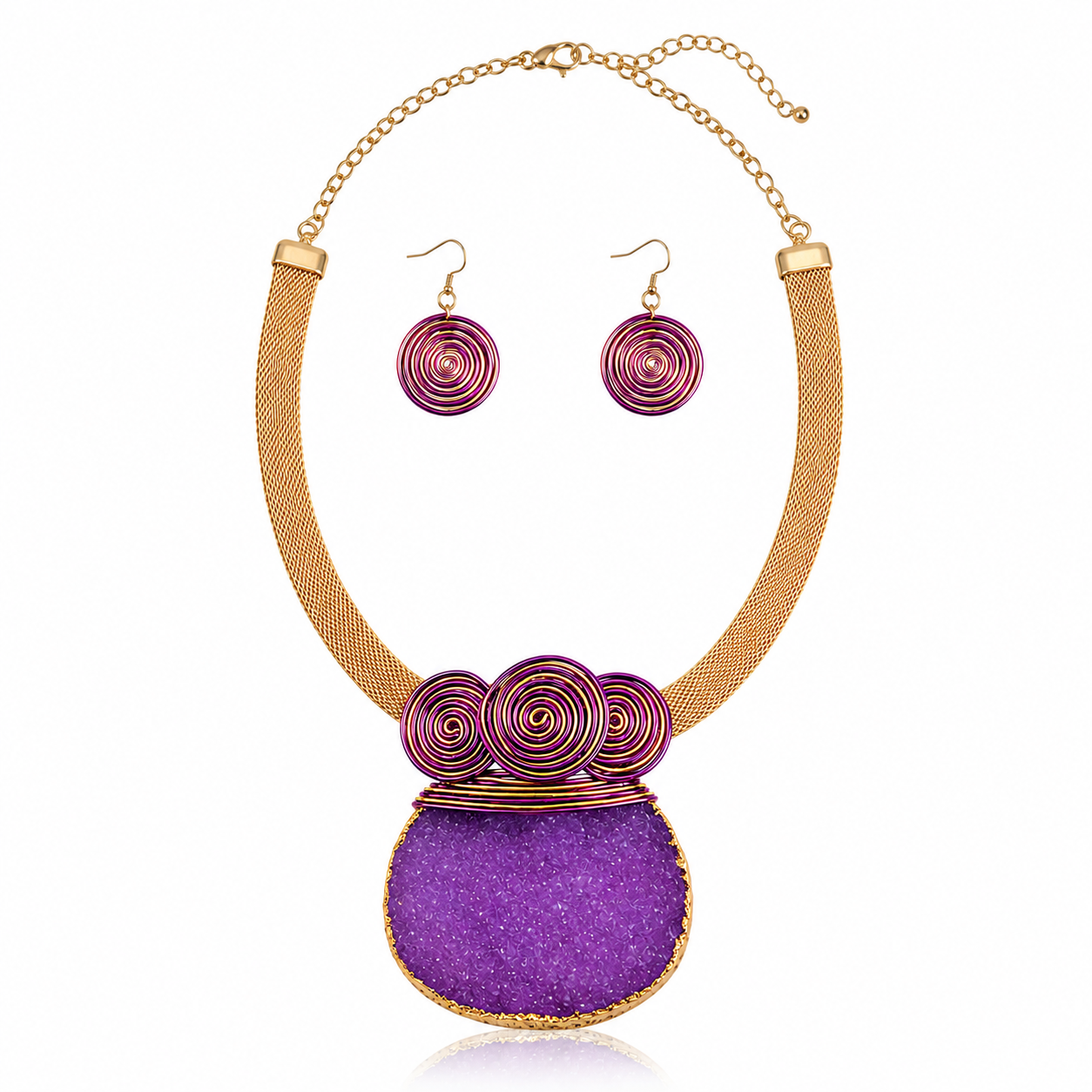 Amethyst Energy-Necklace & Earring Set