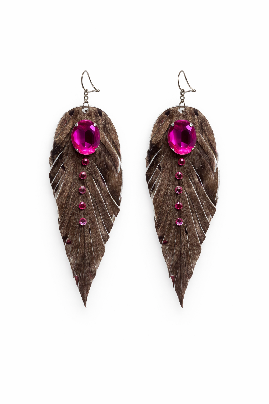 She Got It Feather Drops-Earrings