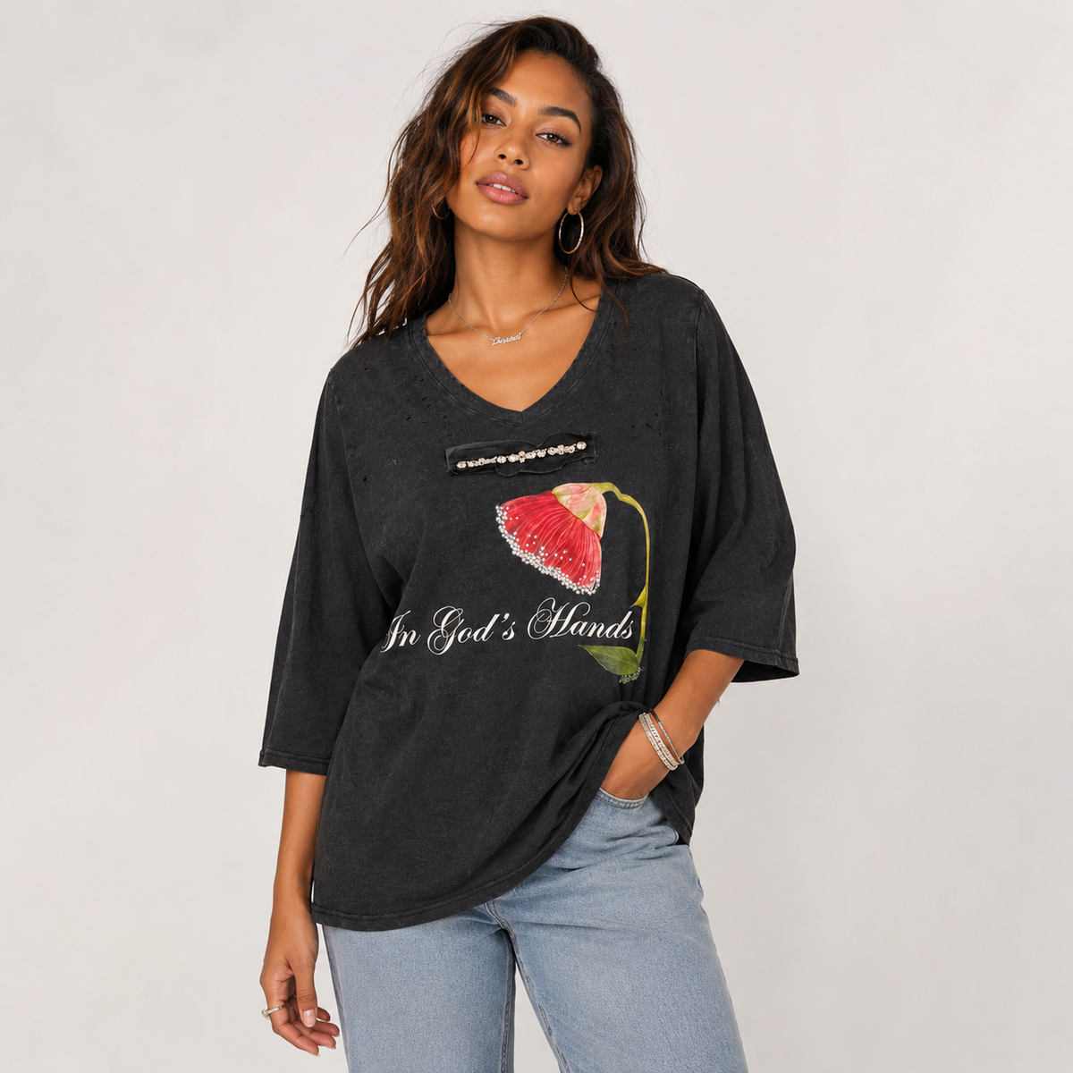 In God’s Hands Tee-T-Shirt