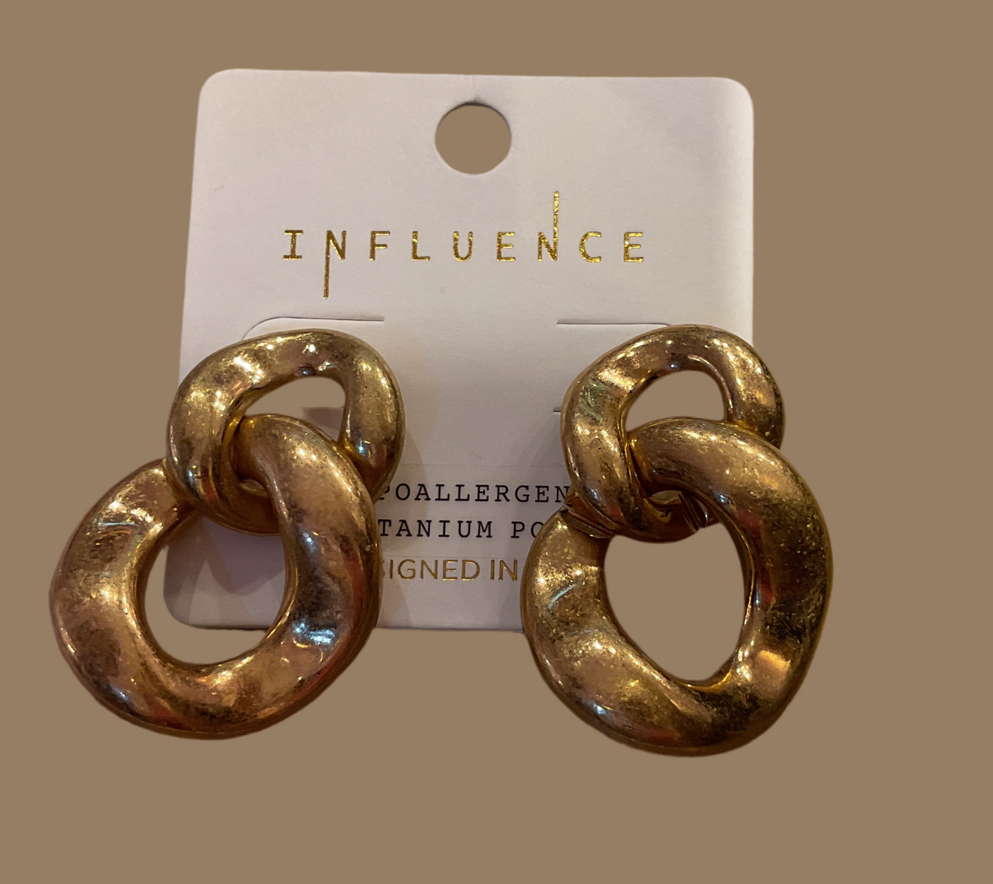 Gold Twister earrings