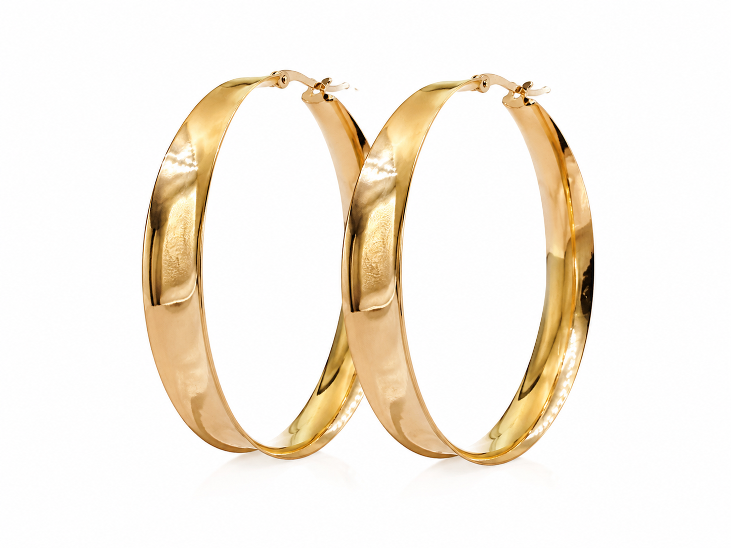 Golden Muse Statement Hoops-Earrings