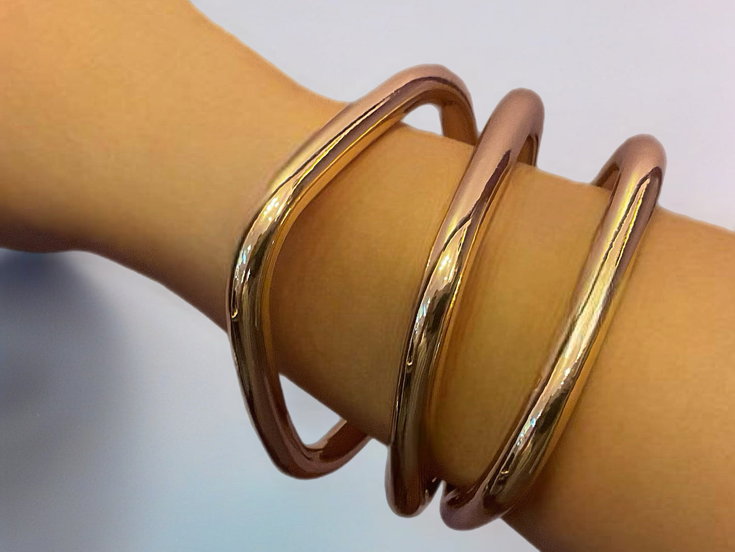 Trio Lumina Bangle Set-Bracelets
