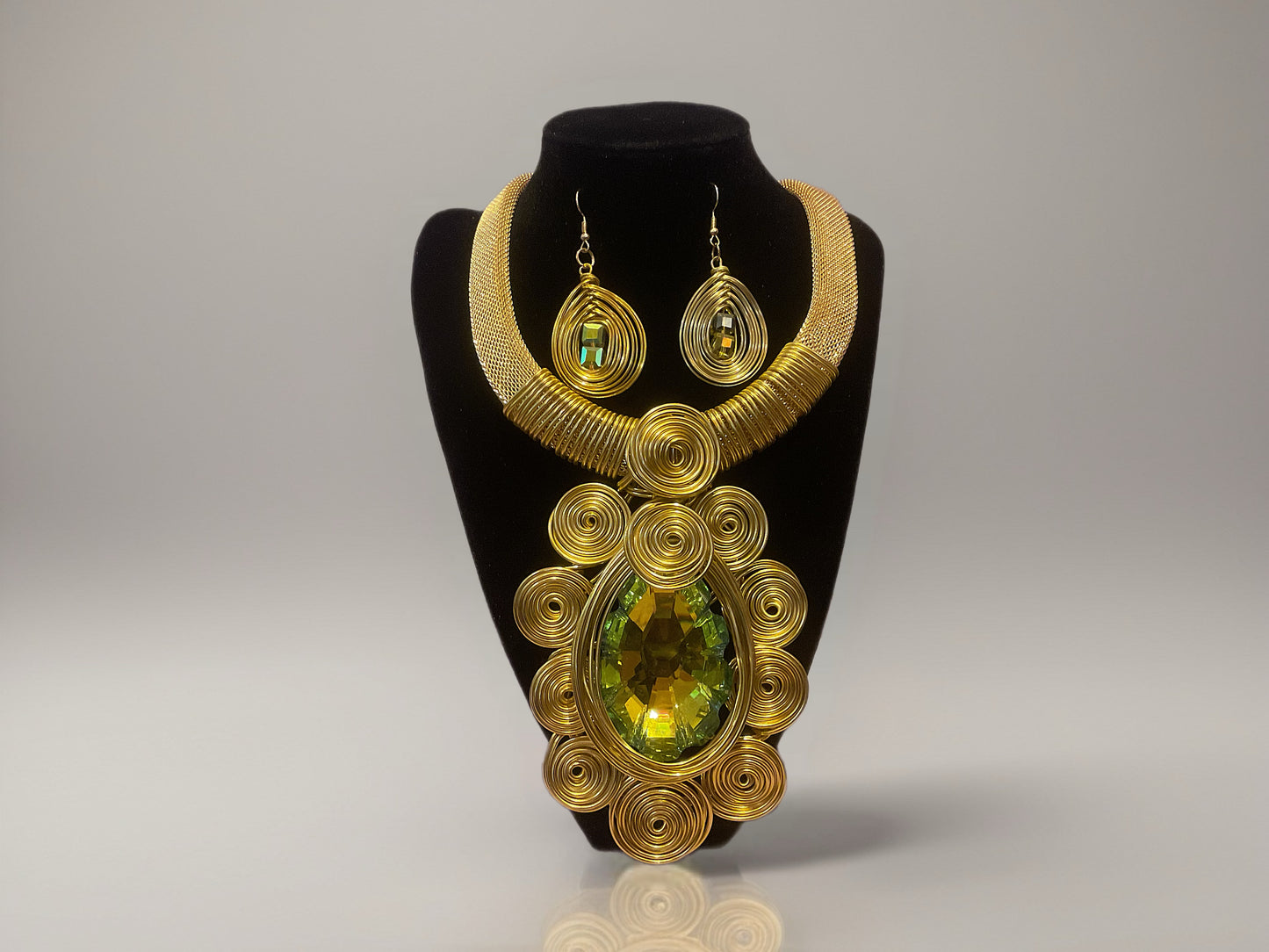 Enchanted Greenfire Set-Necklace