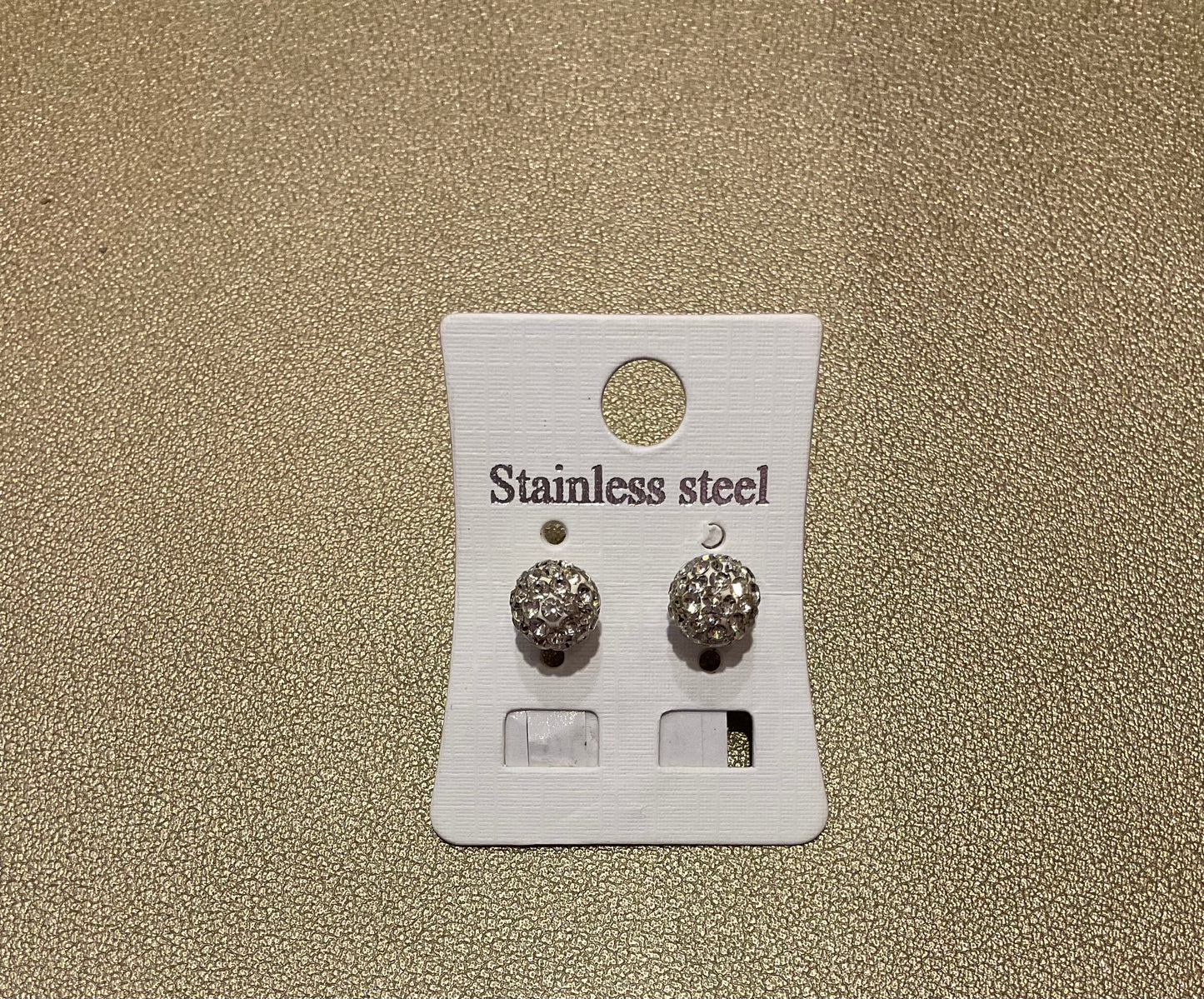 Medium Disco Ball Stud Earrings - Rhinestone