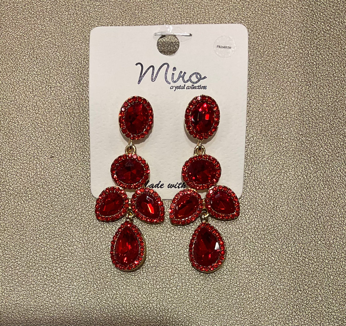 Darling Bling Earrings - Red