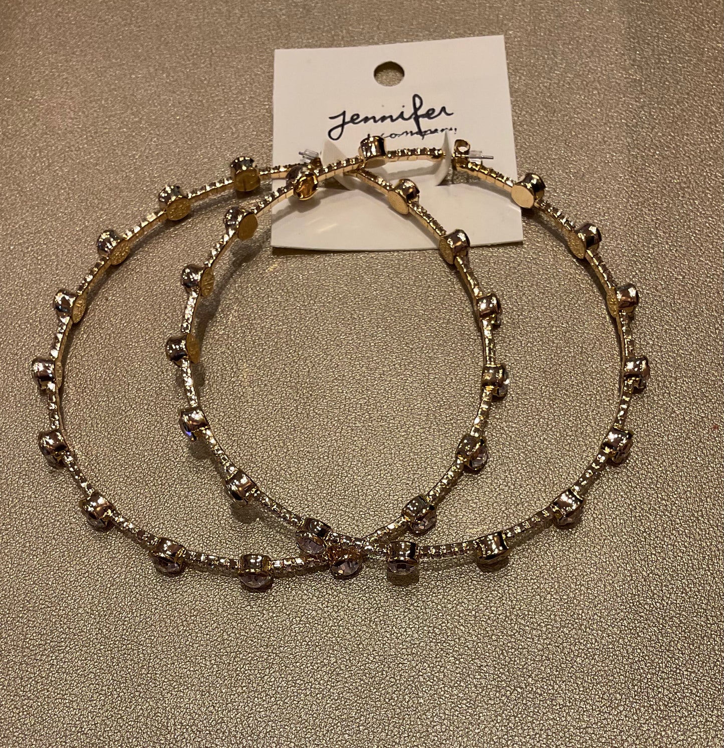 Large Not Your Average Hoop Earrings - Gold