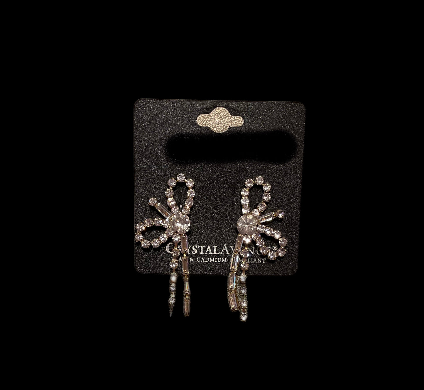 Hallow Dangle Bow Earrings - Gold