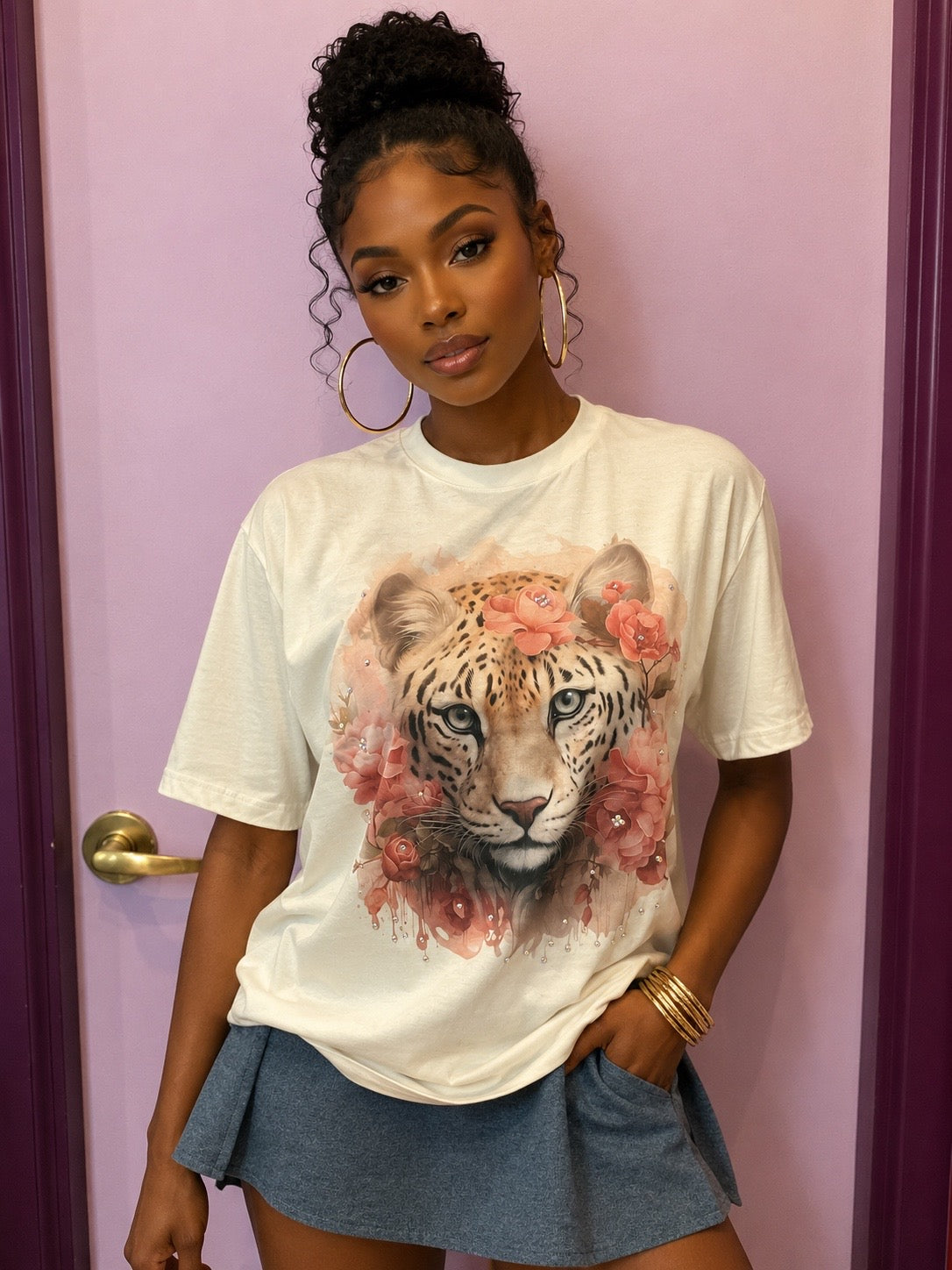 The Floral Lioness - T-Shirt