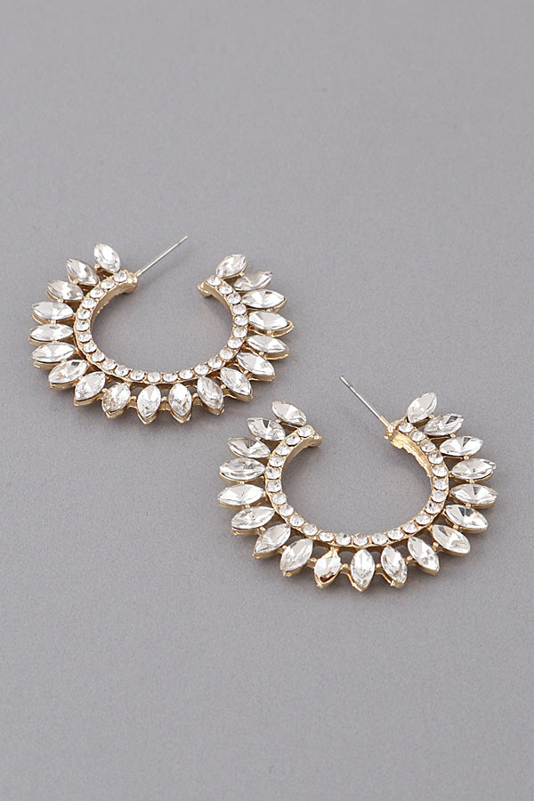 Sunburst Glam Hoops-Earrings