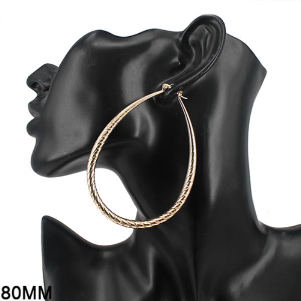 Tear Drop Hoop Earrings