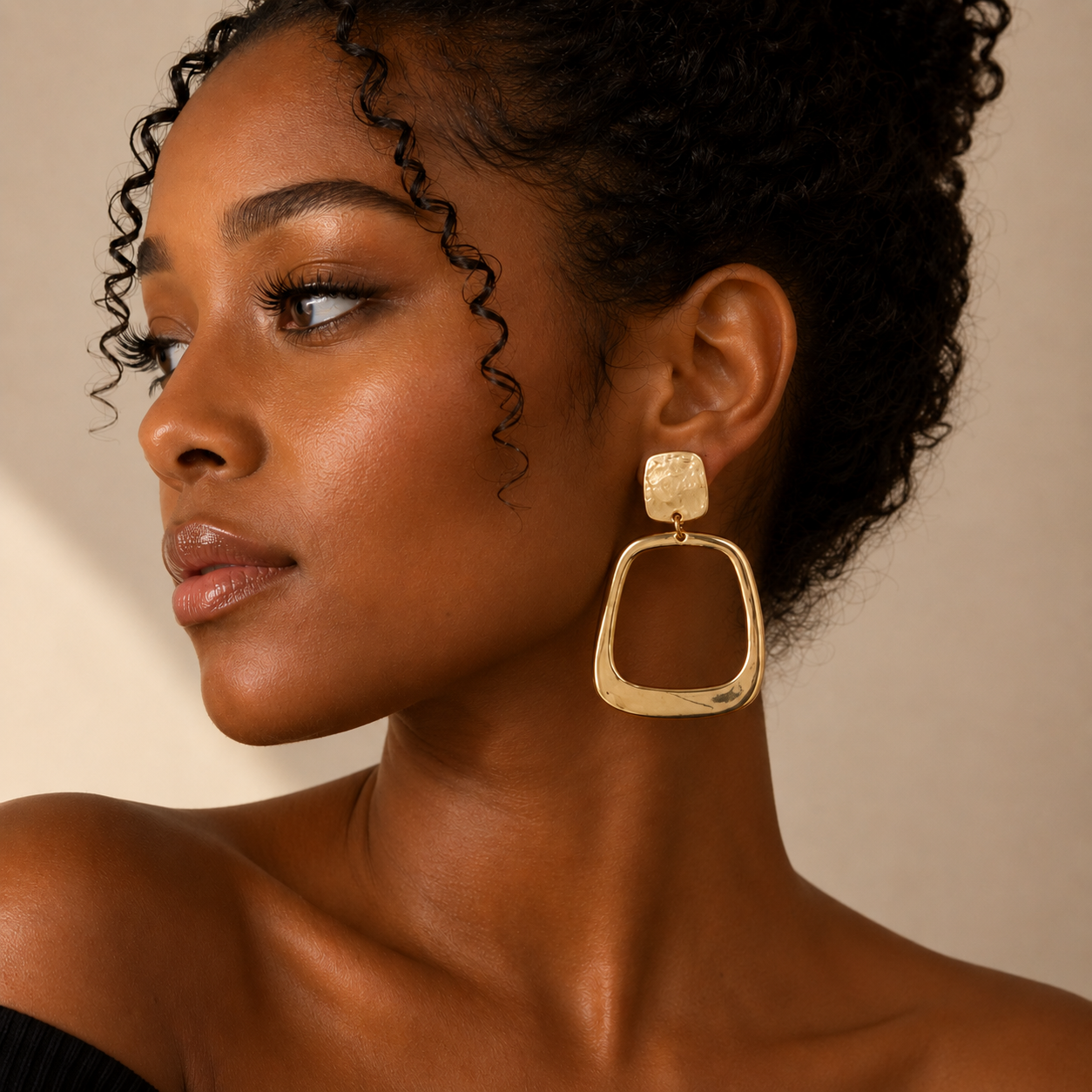 City Chic Frame (Clip-On) Drops-Earrings