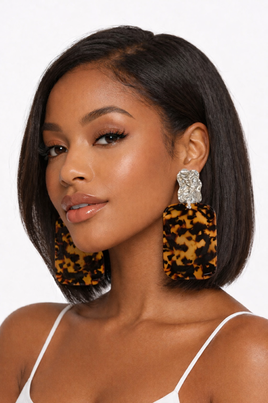 Gilded Marble Muse-Earrings