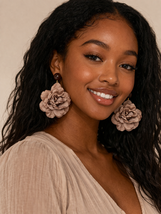 Desert Rose Statement Drops-Earrings