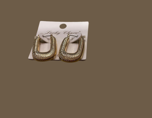 Beach Babe Golden hoop earrings- Gold
