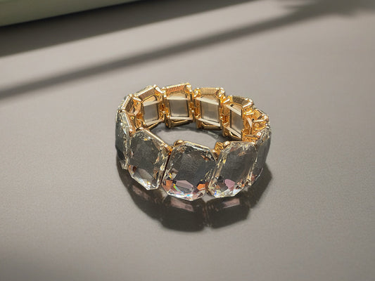 Gilded Gemstone Glam-Bracelet