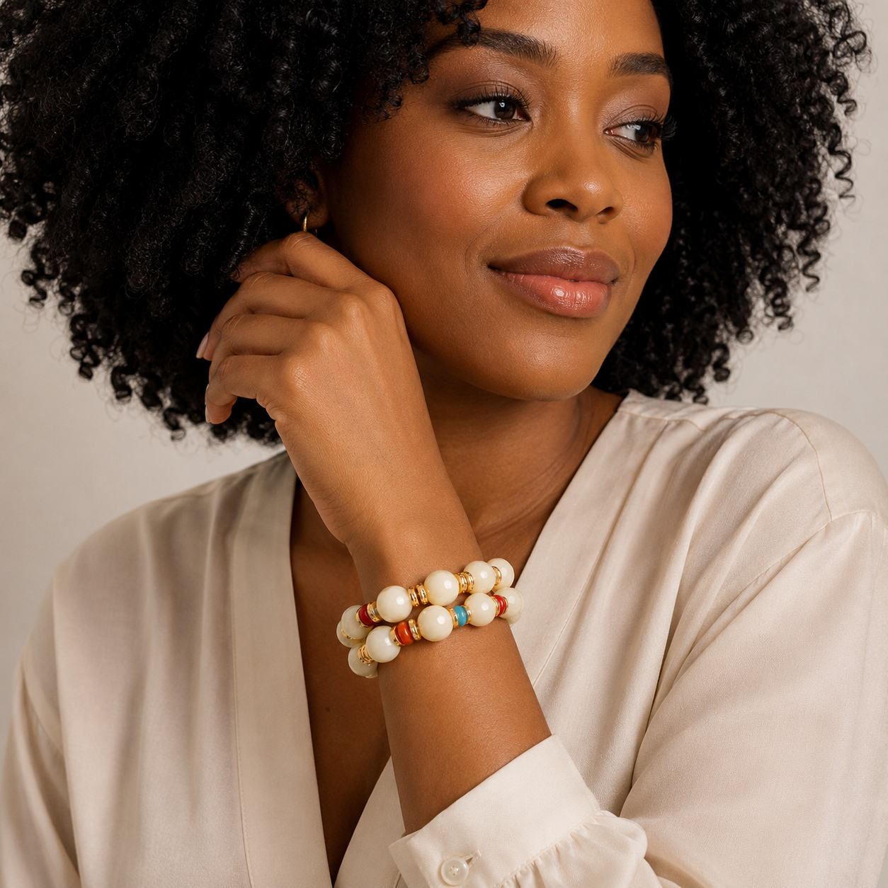 Island Glow Beaded Stack-Bracelet