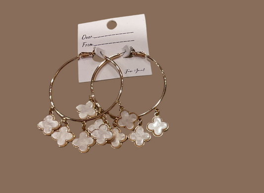 Lucky Charm hoop earrings