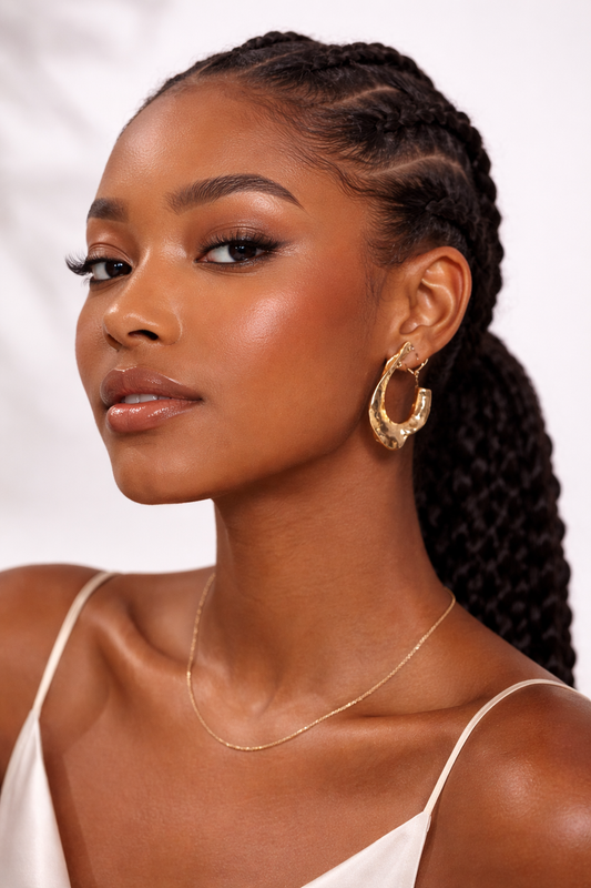 Molten Wave Hoops-Earrings
