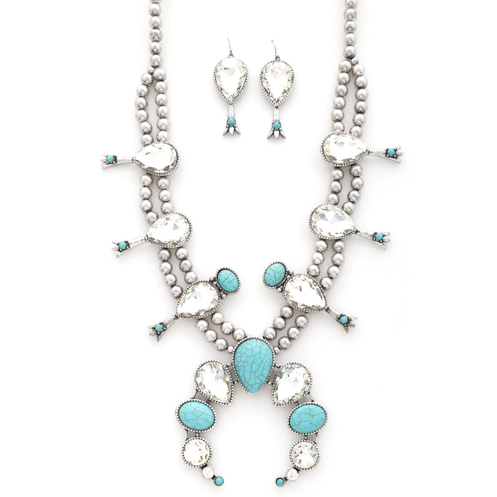 Western Crystal Horse Shoe- Necklace