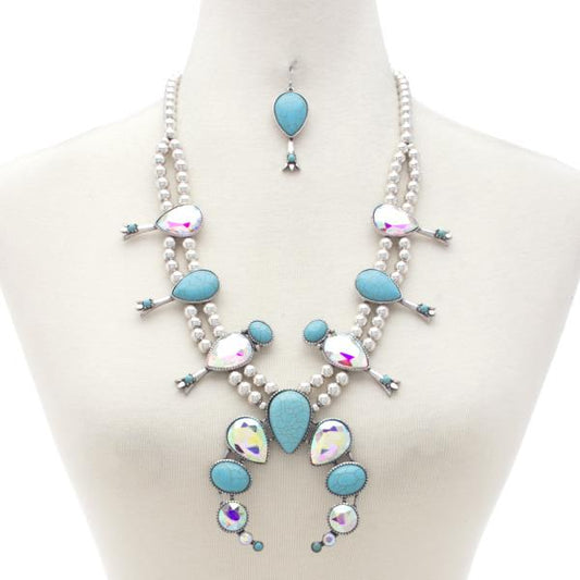 Western Crystal Horse Shoe- Necklace