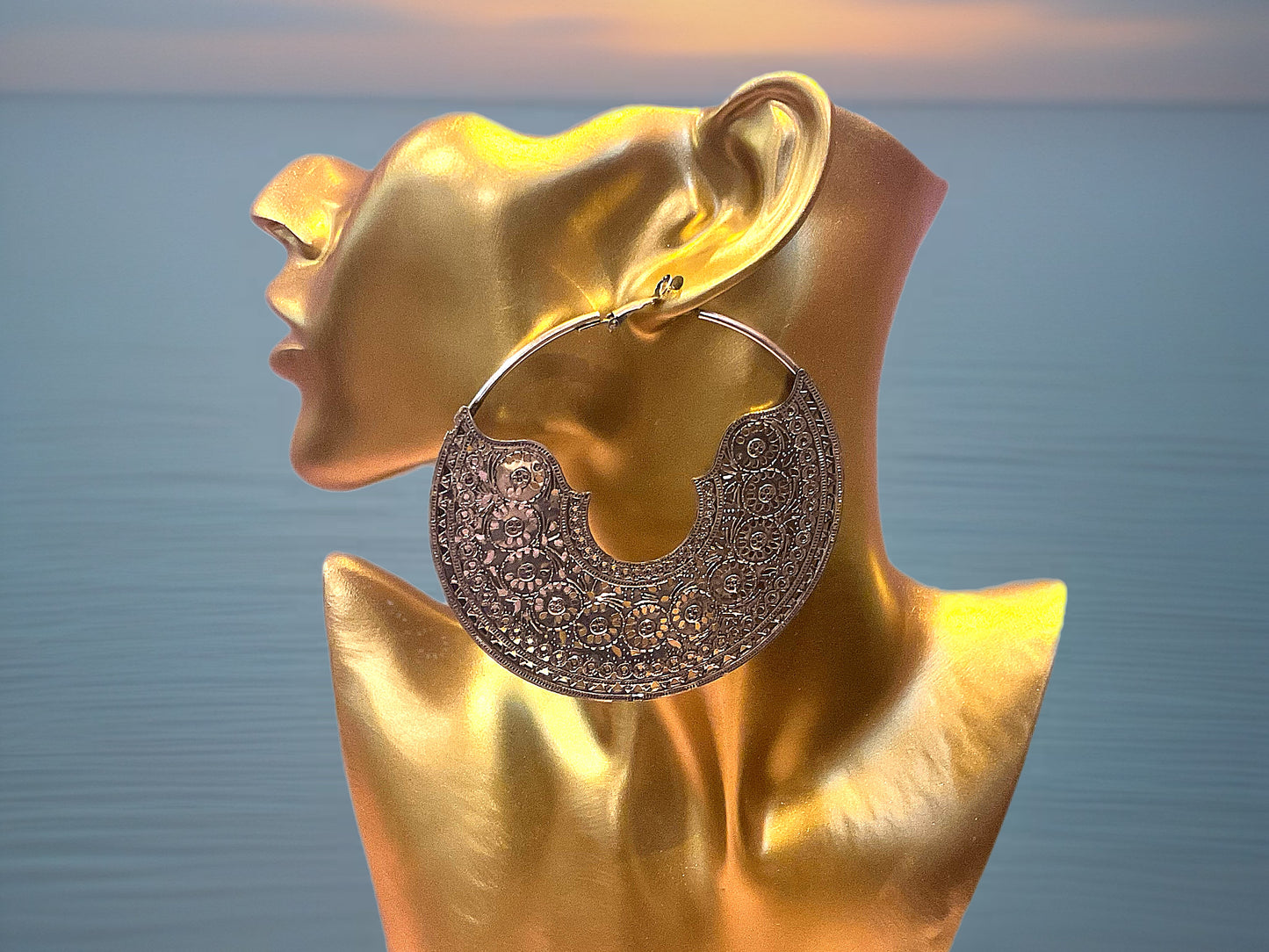 Eterna Lace Hoop-Earrings