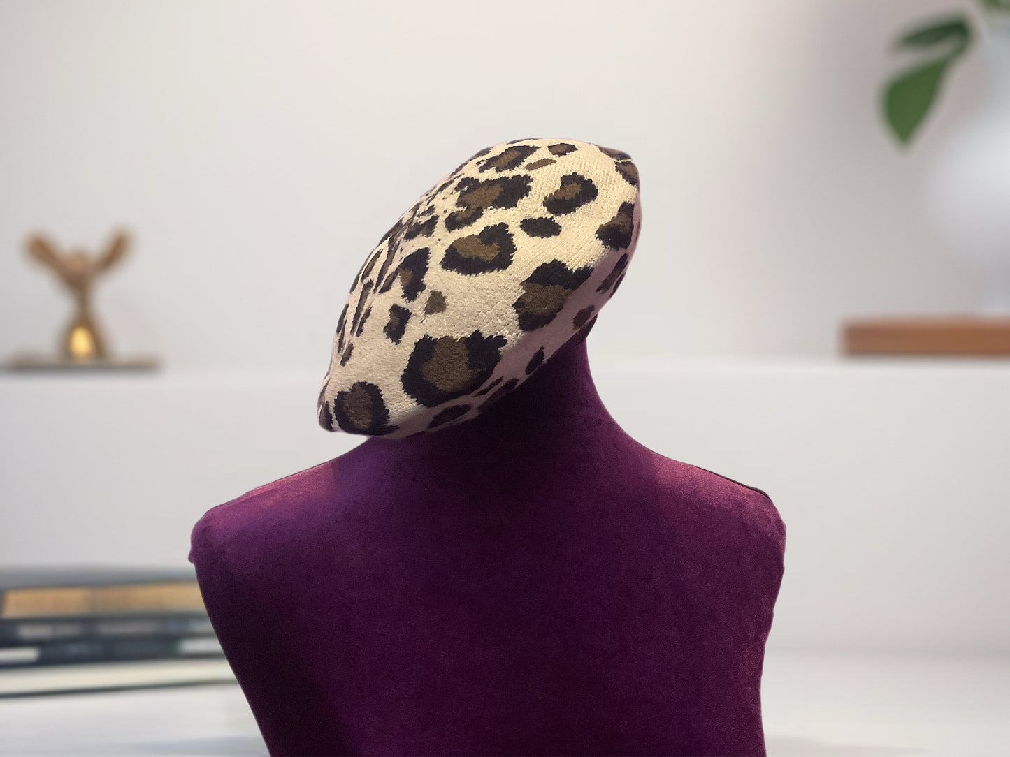 Cozy Leopard Knit Hat