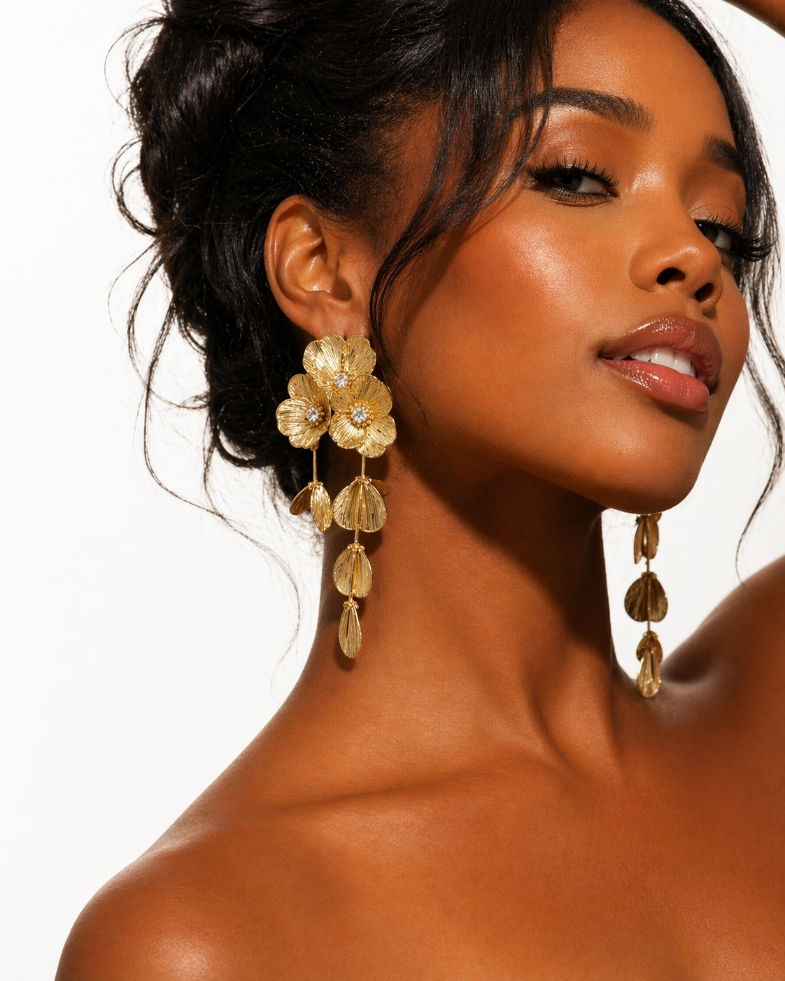 Golden Cascade- Earrings
