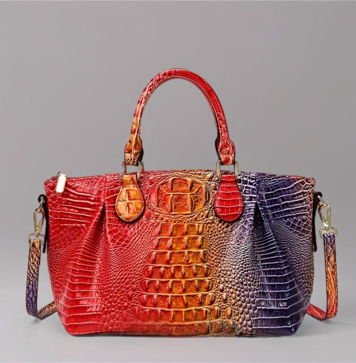 Sunset Royale Croc Tote-Purse