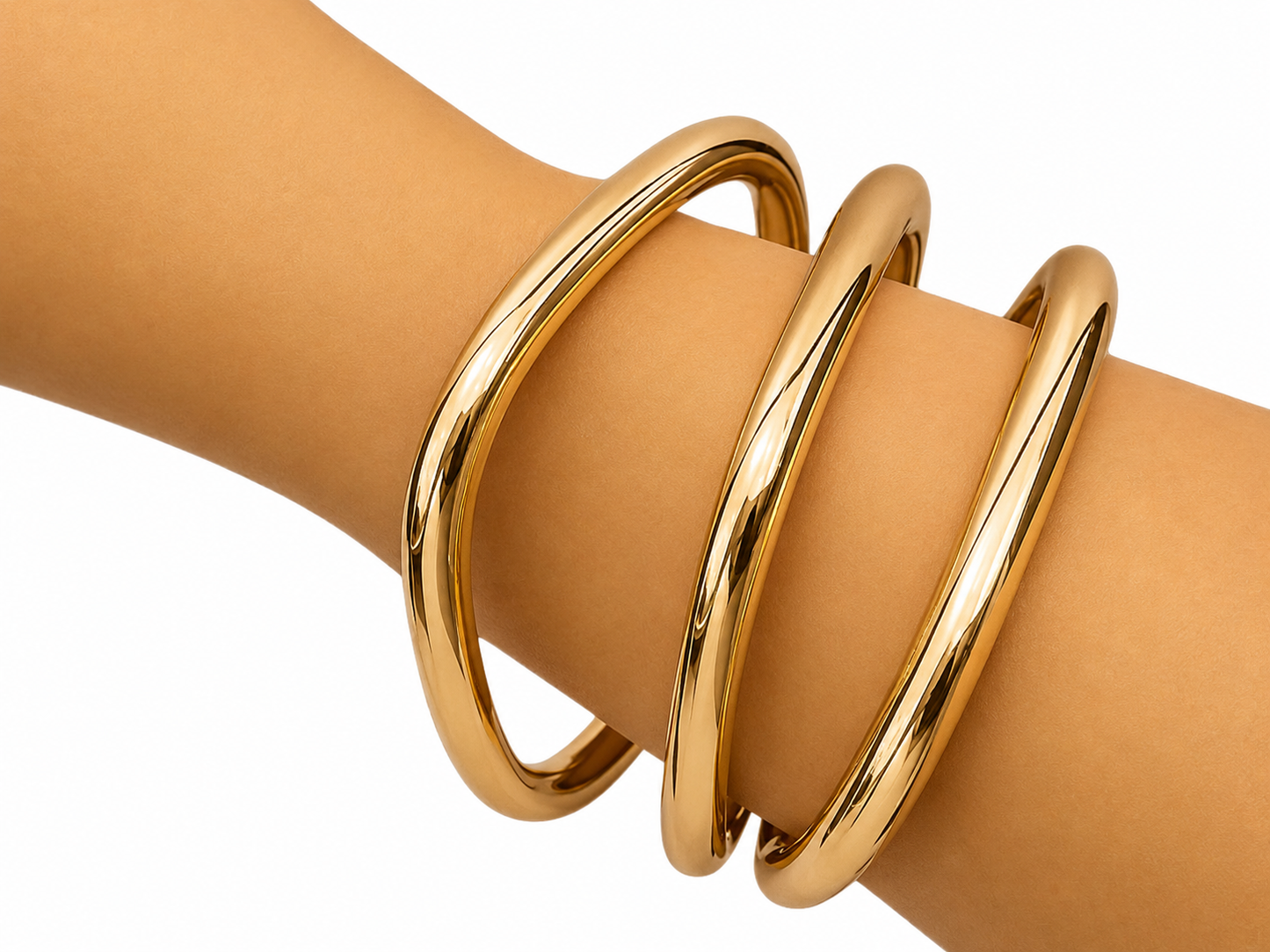 Trio Lumina Bangle Set-Bracelets