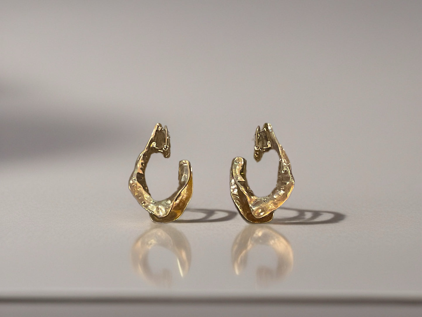 Molten Wave Hoops-Earrings