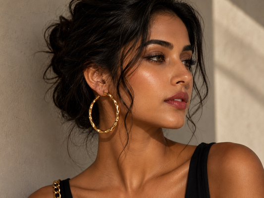 Luxe Ripple Hoops- Earrings