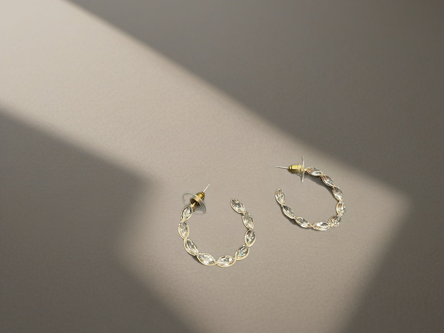 Crystal Vine Hoops-Earrings