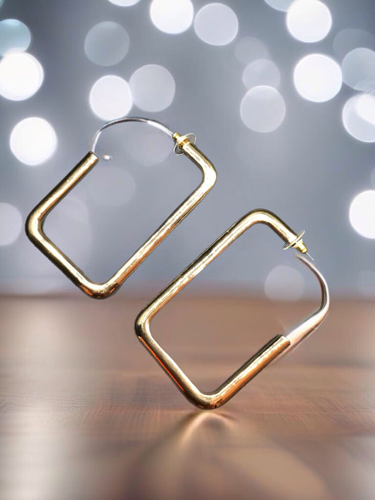 Squared-Up Hoop- Earrings