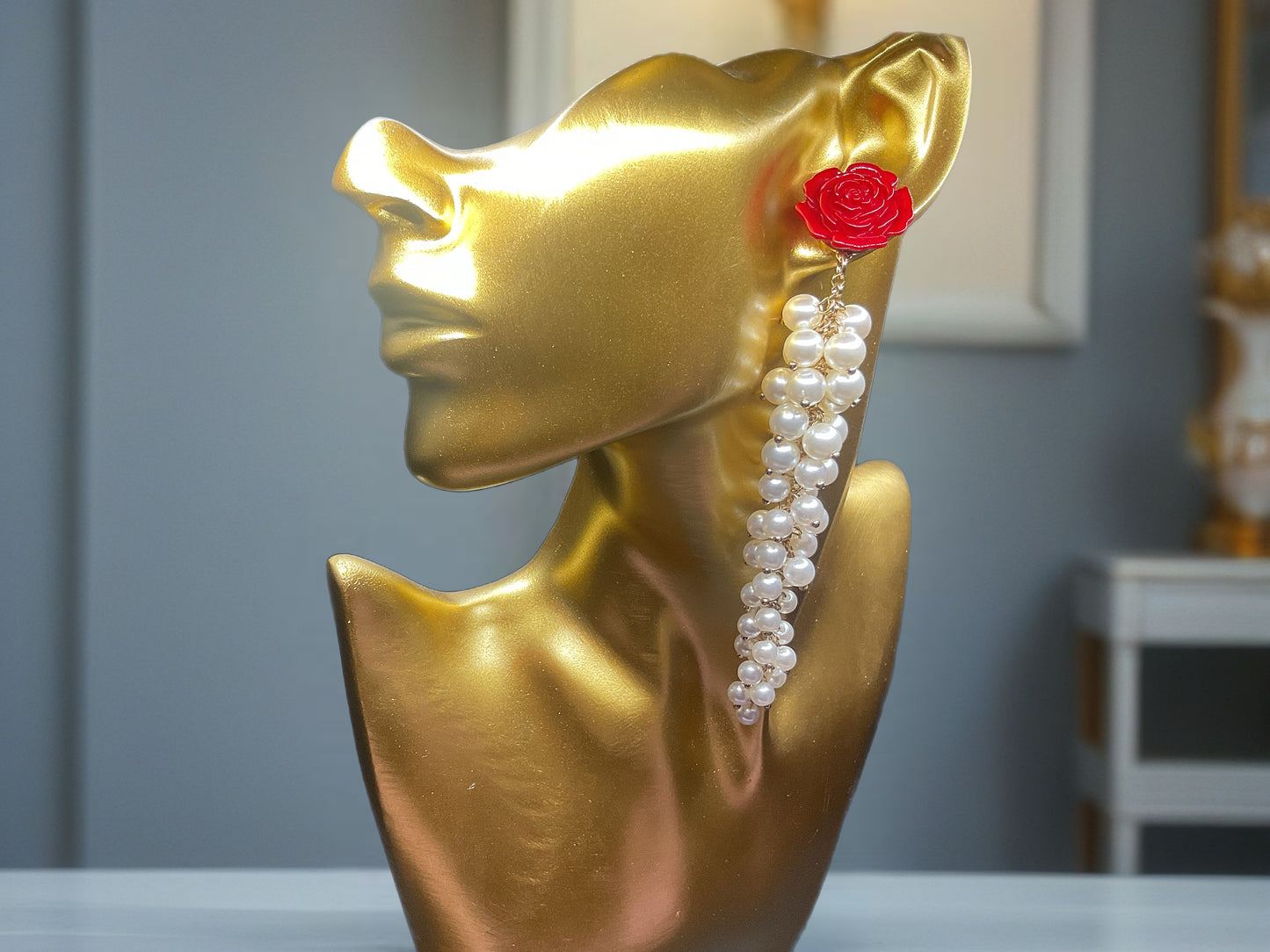 Rosey Pearl Earrings