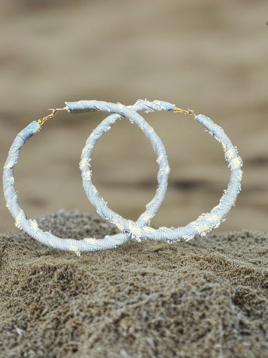 Blue Crush Hoop Earrings