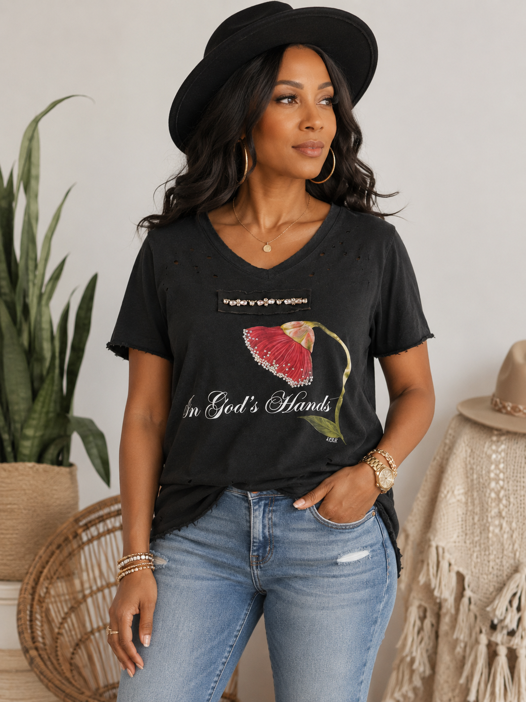 In God’s Hands Tee-T-Shirt