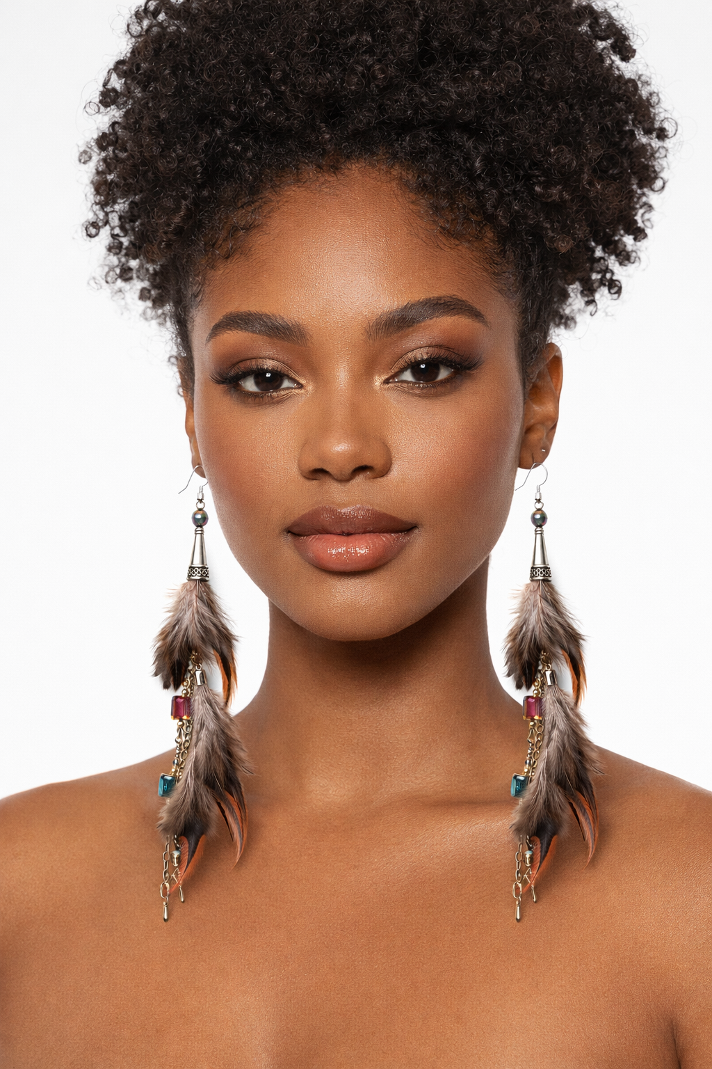 Desert Muse Feather Drops-Earrings