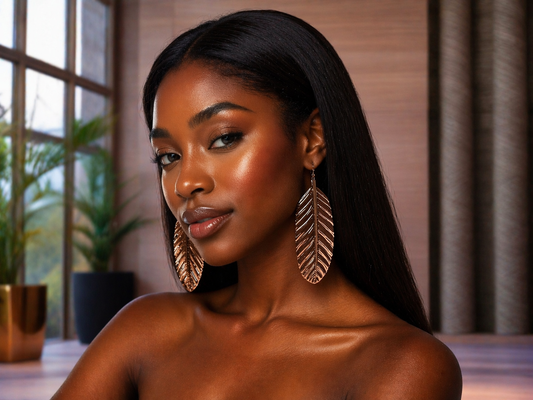 Sunlit Feather-Earrings