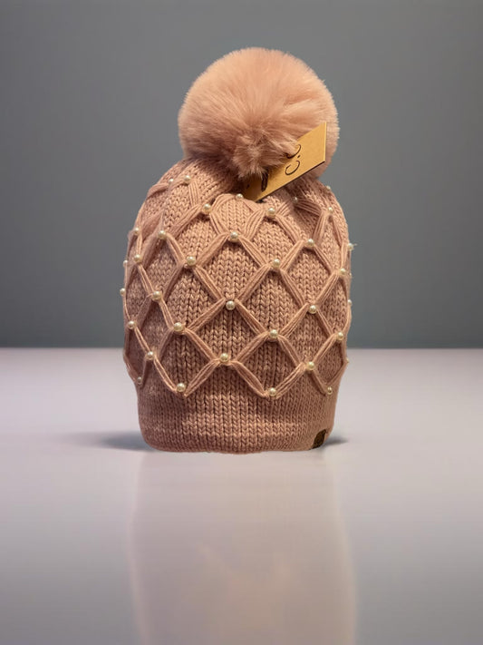 Pink Pearl Beanie