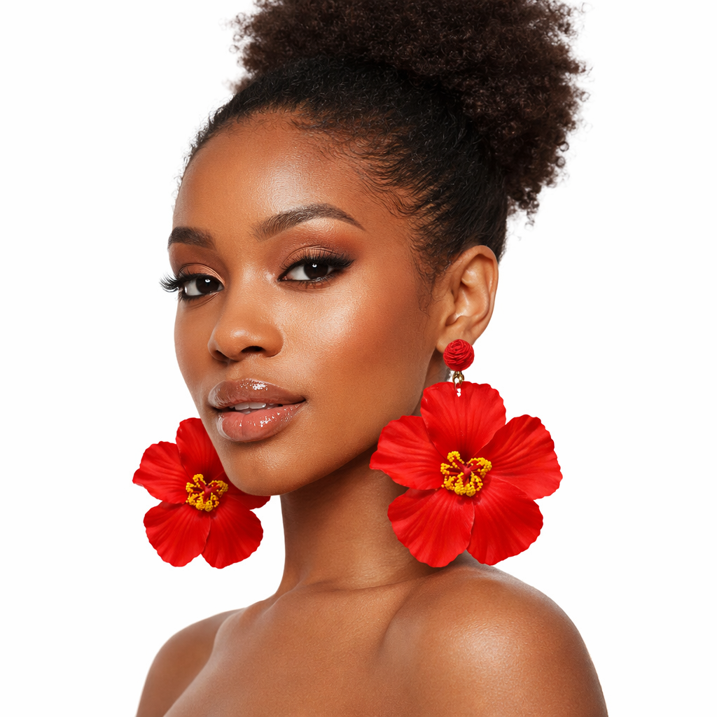 Hibiscus Hottie-Earrings