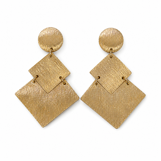 City Chic Geo (Clip-On) Drops-Earrings