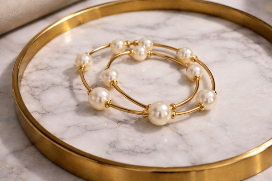 Pearl & Gold Symphony- Bracelet