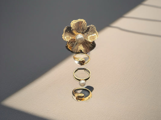 Pearl Bloom Harmony Set-Rings
