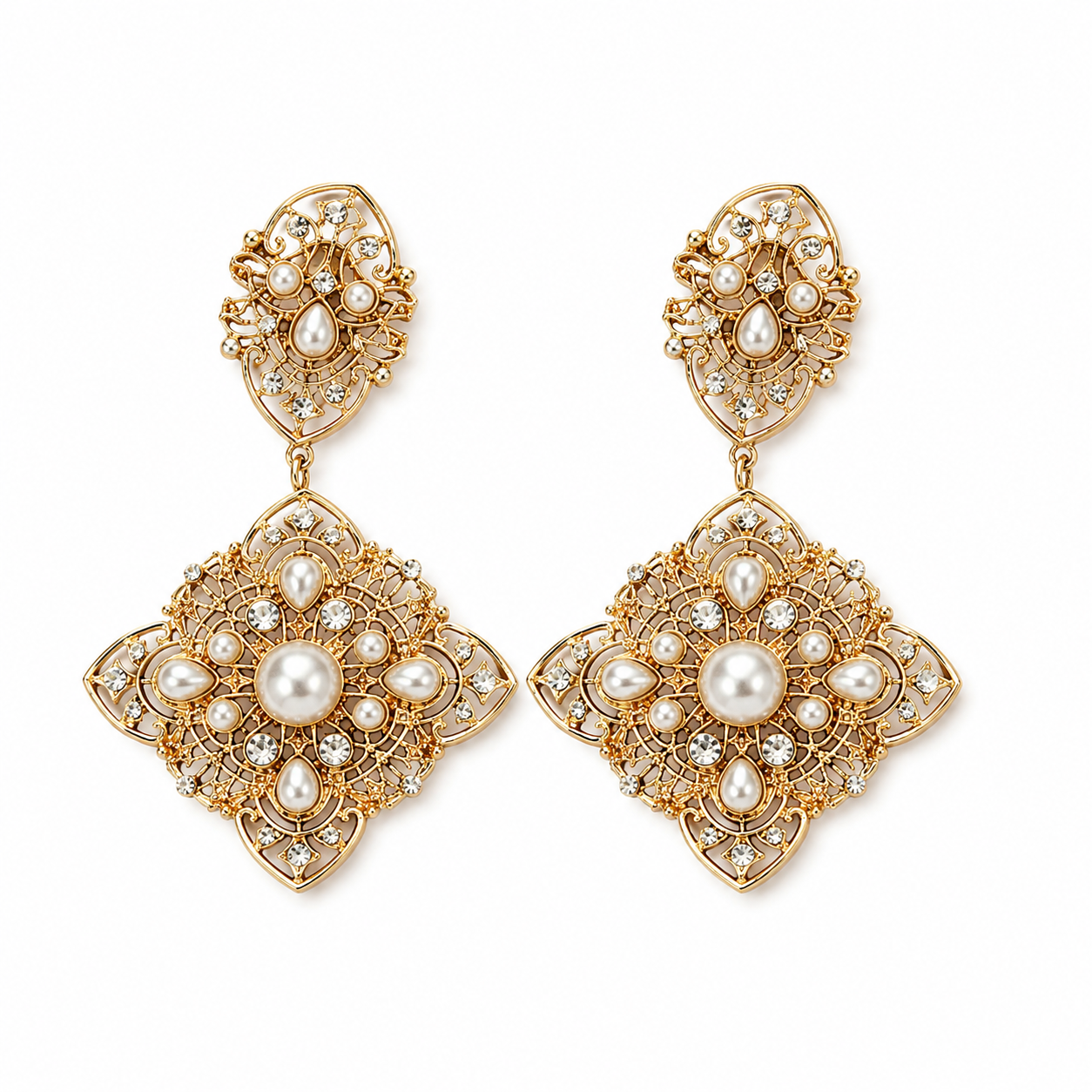 Pearl Palace (Clip-On)-Earrings