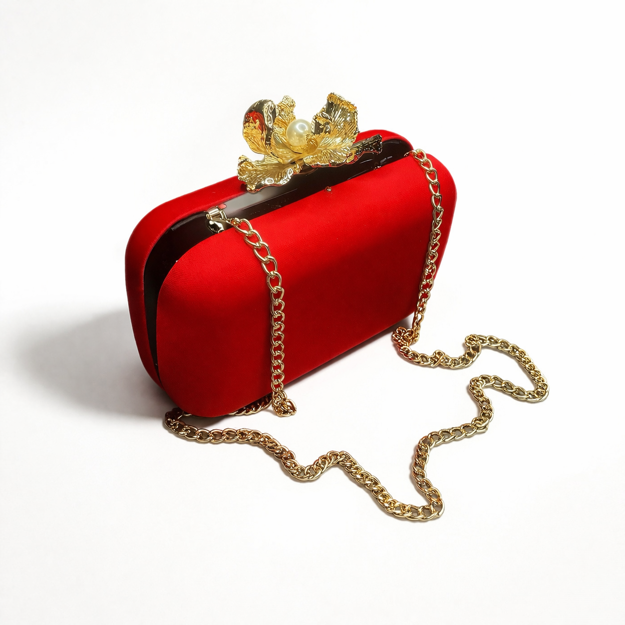 Pearl-Kissed Petals-Clutch