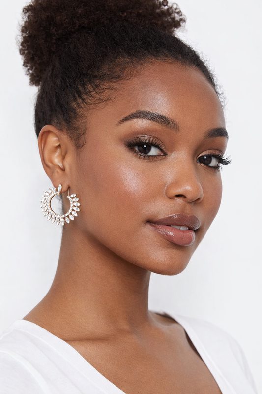 Sunburst Glam Hoops-Earrings