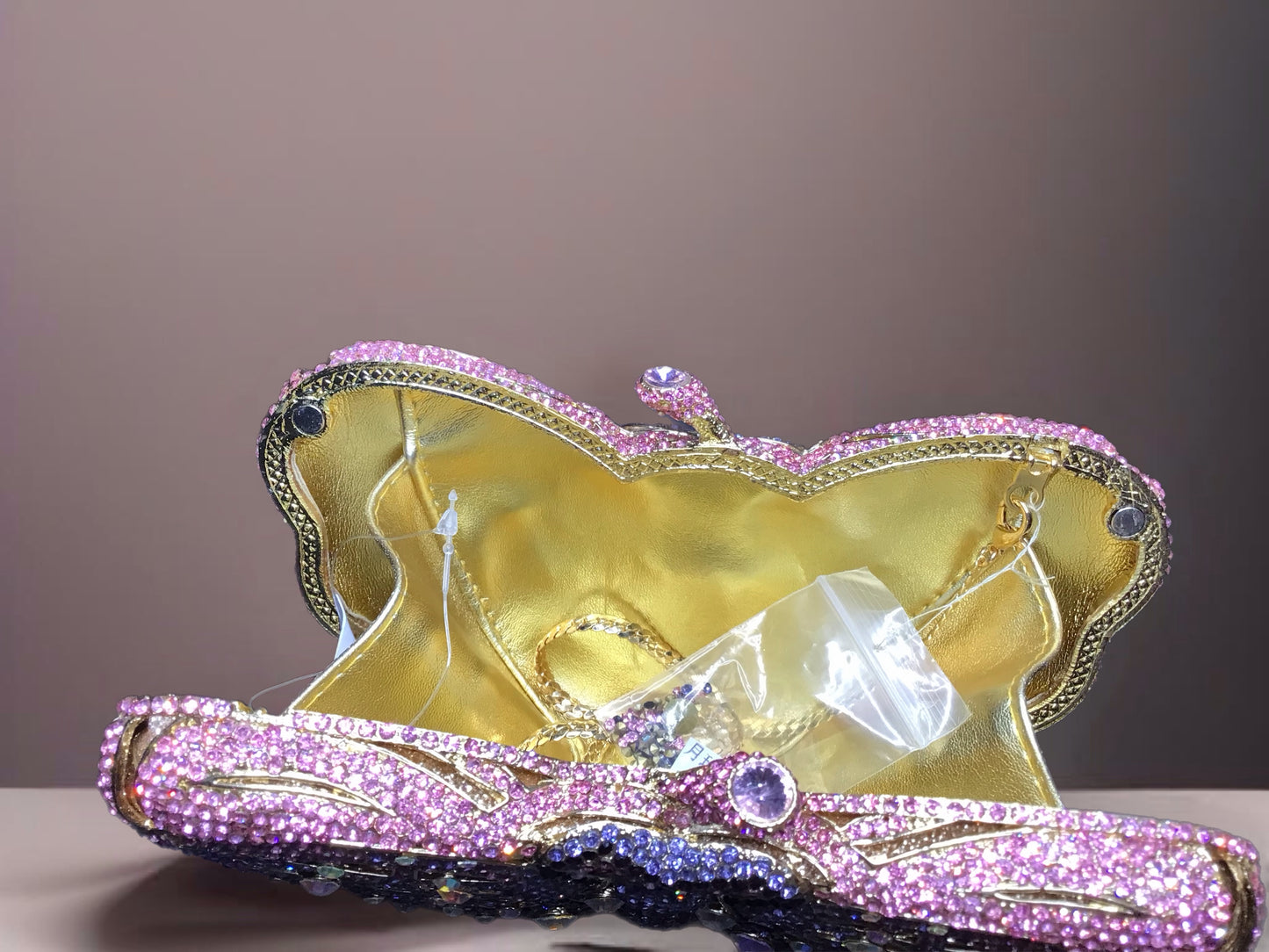 Butterfly Swarovski crystal purse