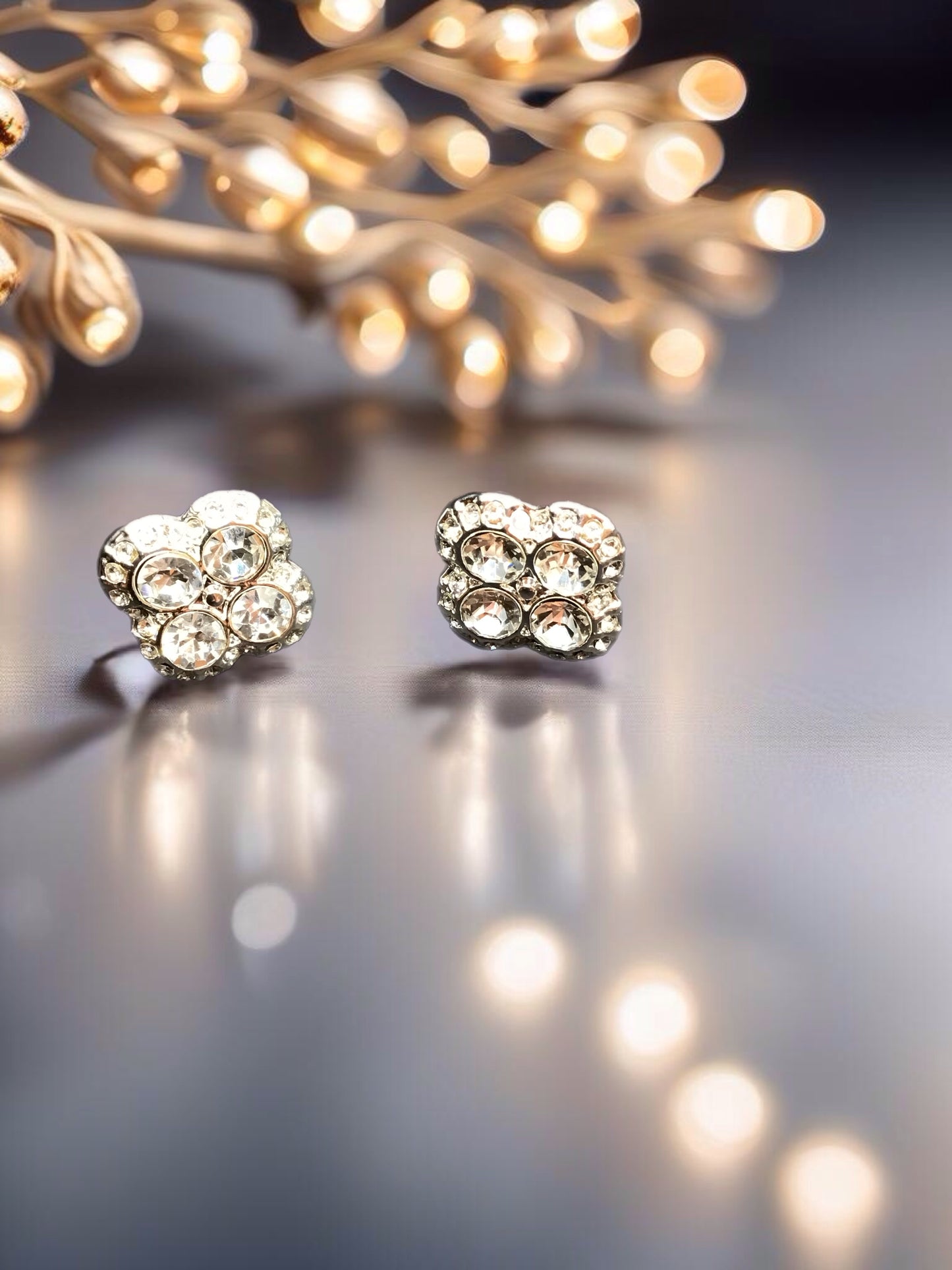 Bling Flower Bud- Earrings